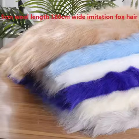 5cm Wool Length 180cm Wide High-grade Imitation Fox Hair Plush Fabric Carpet Fur Clothing Animal Fur