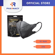 R Pharmacy | Medishield 6D Adult 4PLY Face Mask 10s (Black)