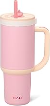 Ello Oasis 30 oz Tumbler with Handle & Retracting Straw | Reusable Insulated Stainless Steel Cup 100