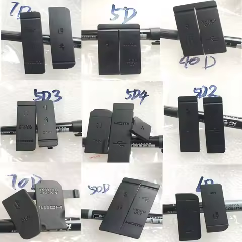 New for Canon USB Rubber Lid Door 5D 5D2 5D3 5D4 6D 7D 40D 50D 70D HDMI-compatible MIC Cap Interface