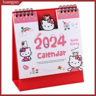 huangyan|  Cartoon Desk Calendar 2024 Desk Calendar Adorable Cartoon Mini Desk Calendar 2023-2024 Monthly Standing Calendar for New Year Cute Twin-wire Binding Portable Planner