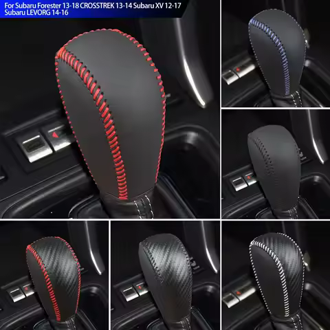 Car PU Leather Gear Shift Knob Cover Handball Trim For Subaru Forester 13-18 CROSSTREK 13-14 Subaru 