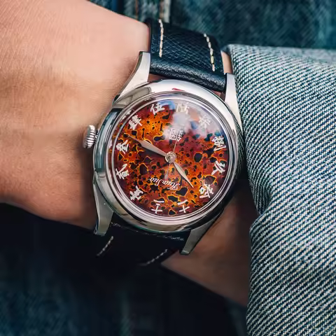 HUASUO 38MM Handmade Lacquerware Dial High-end Luxury Watches For Men Automatic Mechanical PT5000/SW
