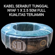 Kabel NYAF 1 X 2.5mm Serabut 50 Meter Kabel Tunggal Serabut MERAH HITAM KUNING HIJAU BIRU