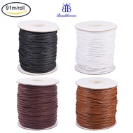 91m/roll 1.5mm Waxed Cotton Cord Thread Beading String Spool for Jewelry Necklace Making and Macrame Supplies