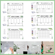 [Toolroom] Acrylic Dry Erase Board Planner Board College Supplies Reusable Weekly Planning Board for