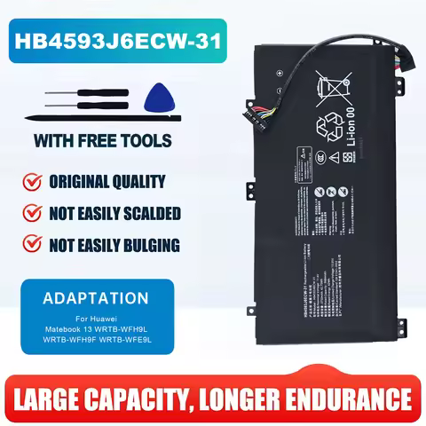 HB4593J6ECW-31 Laptop Battery For Huawei Matebook 13 WRTB-WFH9L WRTB-WFH9F WRTB-WFE9L 11.46V 3665mAh