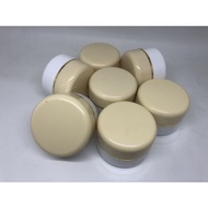 Cream Pot Cosmetic Container 12.5gram 12.5gram Chocolate Lid Gold List White/ with Gold List