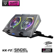 COOLER PAD พัดลมระบายอากาศ Nubwo SINDEL NX-F2 RGB สำหรับ Notebook ขนาด 9-17 นิ้ว สินค้ารับประกัน 2 ป