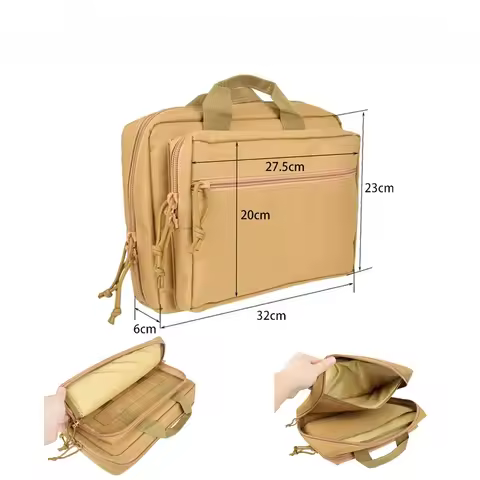 Tactical Dual Gun Bag Tool Handgun 22 LR Guns Holster For 1911 Cz-75 Taurus G2c Pistol Portable Stor