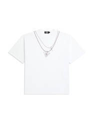 CARNIVAL CNVXYGOT010WH YUGIOH PUZZLE CHAIN OVS T-SHIRT WHITE