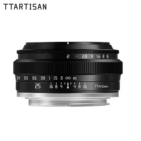 TTArtisan 25mm F2 APS-C MF Portrait Photography Camera Lens for Sony A6000 A7RIII A7S Fuji XT30 XT-1
