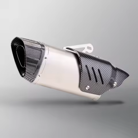 Universal 51mm Motorcycle Exhaust muffler with DB Killer double hole For AKRPOIC R1 R3 ZX6R F800 F75