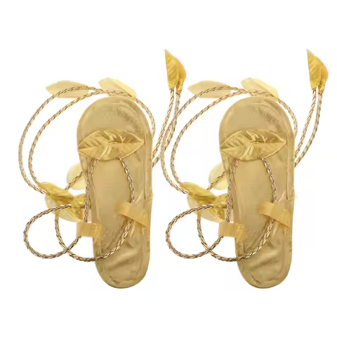 Gold Gladiator Sandals Roman Shoe Props Goddess Cleopatra Costume Accessories Fairy Cosplay Shoes Gr