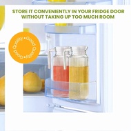 Glass Water Jug with Lid, 1.6 Litre Water Pitcher Carafe Jug for Hot/Cold Water Ice Tea Coffee Milk