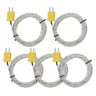 5 Pieces 3 Meters K Type Thermocouple Temperature Probe Sensor K Type Measure Range -50 to 400 Celsi