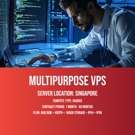 Multipurpose Virtual Private Server (VPS) for Shared Compute Workload (8GB RAM + 4vCPU + 160GB Stora