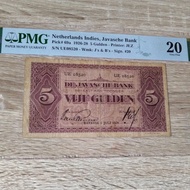Uang Kuno Coen 5 Gulden TTD Van Rossem PMG 20