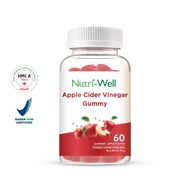 Nutriwell - Apple Cider Vinegar 60 Gummy | Apple Cider Vinegar Supports Digestion, Metabolism, Intes