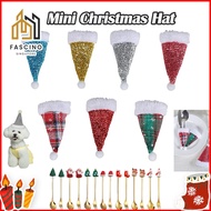 【SG】🎄Glitter Mini Christmas Hat Cutlery Pouch Knife Fork Storage Bag Silverware Organizer Table Deco