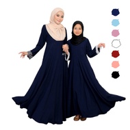 Jubah Budak Dress Cinderella Princess Kembang Labuh Sulam Navy Baby Blue Lavender Putih Maroon Hitam