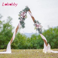 [Lohobby] 2 Pieces Wedding Arch Flowers Silk Flowers Farmhouse Wedding Aisle Decoration for Birthday