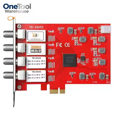 Quad tuner card TBS6904se DVB-S S2 S2X Quad Tuner PCIe Card for Watching and Recording Digital Satel