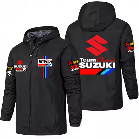 2026 New Suzuki Logo Racing Team Men's Waterproof Jacket, Suzuki Logo Windproof Jacket, Outdoor Spor