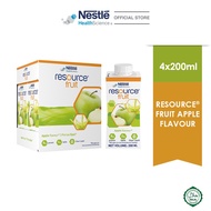 NESTLE Resource Fruit 200ml Oral Nutritional Supplement - Apple Flavour x 4 Bottles