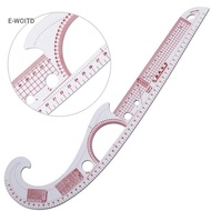 ROYALSPRING Multifunctional Plastic French Curve Sewing Ruler Easy Curve Ruler for Knitters QDD