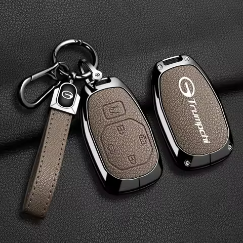 Car Zinc Alloy Leather Key Case Cover For GAC Trumpchi Empow J11 J12 J13 J15 J16 GS8 GS4 GS3 M8 Prot