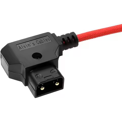 Alvin's 12V D-Tap Locking Cable - 2.1mm Coiled Adapter for Atomos/Ninja V (45cm)​