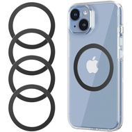 untuk Pelekat MagSafe, 4 PCS, Cincin Logam Ultra Nipis (0.4mm) untuk Kindle/Pop Socket Magnetic Wall