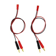 4mm 4.0mm Male Banana Plug Connector Charge Lead to JST 20awg Soft Silicon Charging Cable Wire 30cm 