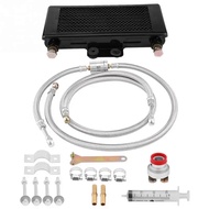Engine Oil Cooler Oil Cooling Radiator System Kit for Yamaha 100CC-125CC Engine Aluminum Engine Oil 