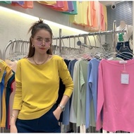 (031g) DEE ZYY Long-Sleeved T-Shirt Boat Neck Slim Fit Size 1