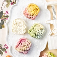 月饼模型 燕菜月餅模具 Mooncake Mold New Style 2025 National Trendy Palace Style Happy Rabbit Hand-Pressed Mung