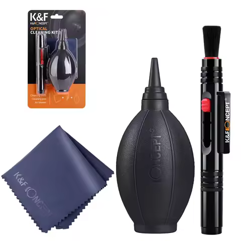 K&F CONCEPT 3in1 Camera Cleaning Kit Lens Brushes+Cleaning Pen+Cleaning Cloth for Camera Lenses & Fi