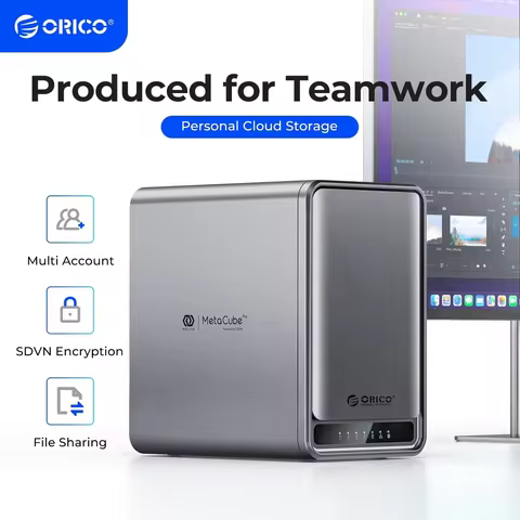 ORICO MetaCube Pro 2 Bay NAS Network Attached Storage Support Remote Share Data Intelligent Classifi
