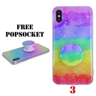 Samsung Galaxy A12 Rainbow Popsocket Soft Case