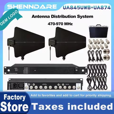 ShennDare UA845/UA874 Wireless Microphone Signal Distribution System, 10-Channel RF Signal Antenna A
