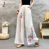 Jacquard Women's Pants Embroidered High Waist New Style Pants Women's Ethnic Trousers Loose Casual W