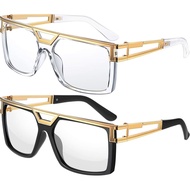 Hicarer 80s 90s Sunglasses Vintage Rapper DJ Hip Hop Glasses Retro Old School Glasses for Men Women