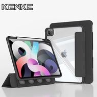 KENKE iPad Case Separate Case Acrylic Material Magnetic separation type Cover for iPad iPad 7th 8th 9th Gen 2021 iPad Air 4 2020 Air 5 2022 iPad 2022 M2 Pro 11 iPad Pro 12.9 2020 Case Cover With pen slot Liquid silica