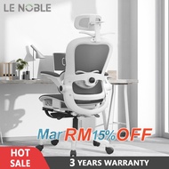 LENOBLE Professional Ergonomic Office Chair Adjustable Kerusi Pejabat Study Chair Gaming Chair-3 Yea