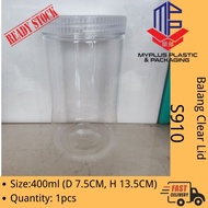 S910 Balang Popcorn PET Container Biskut / Balang Biskut / Balang Kuih Raya Plastic Bottle Container Clear Lid