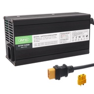 84V 8A Li-ion Battery Smart Charger With Cooling Fan Black Aluminum Case Safe And Durable Used for 2