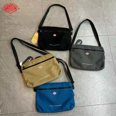 DANTON Palais Garnier Envelope Crossbody Bag, Vintage Workwear‑Style Sling Pack, Multi‑Functional Sh