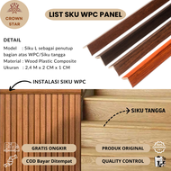 LIST SUDUT SIKU L WPC/ LIST PENUTUP WPC PER BATANG LIS WALL PANEL LIS WPC DEKORASI DINDING