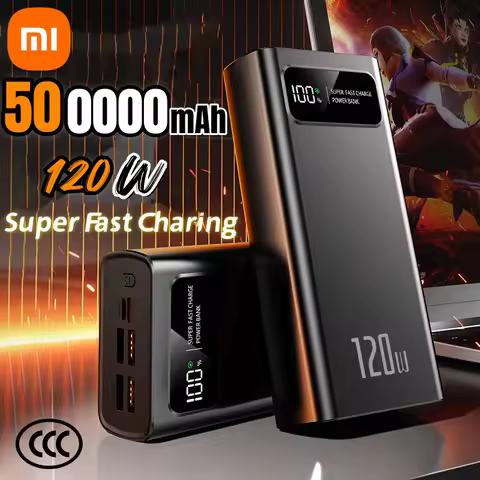 Xiaomi 500000mAh 120W PowerBank Fast Charging Portable Mobile Power Ultralarge Capacity Digital Disp